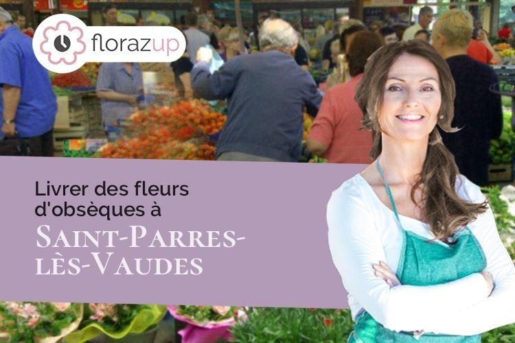 créations de fleurs pour un enterrement à Saint-Parres-lès-Vaudes (Aube/10260)