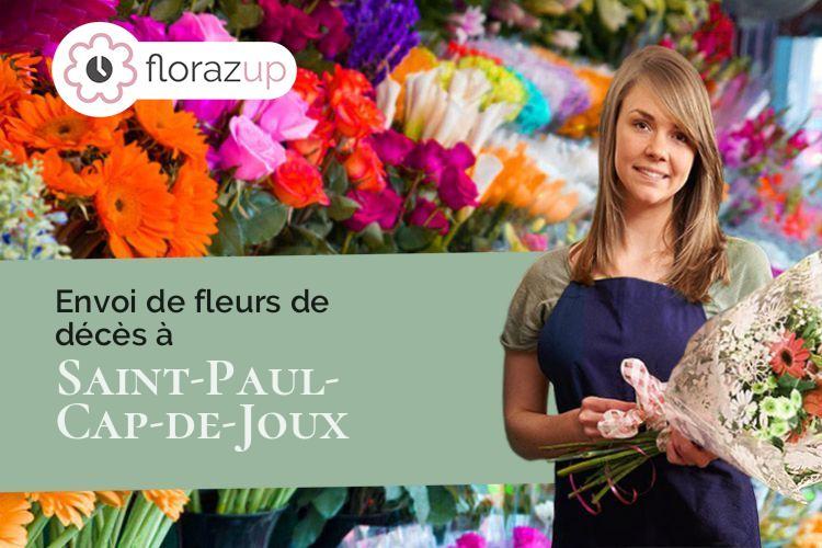 couronnes de fleurs pour des funérailles à Saint-Paul-Cap-de-Joux (Tarn/81220)