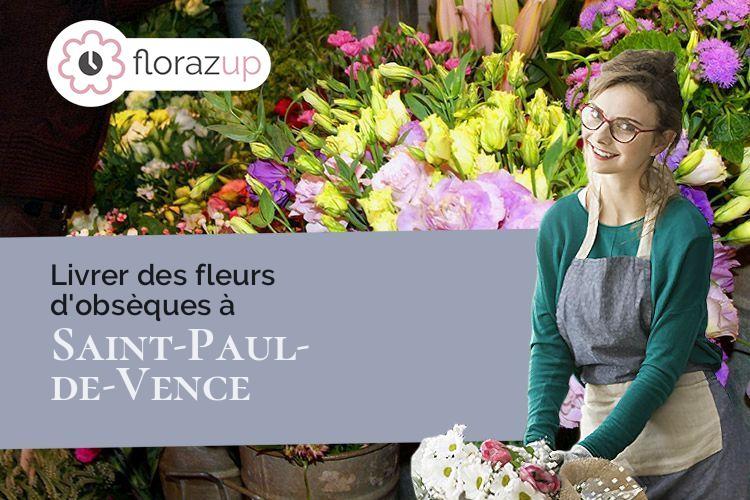 compositions de fleurs pour un enterrement à Saint-Paul-de-Vence (Alpes-Maritimes/06570)