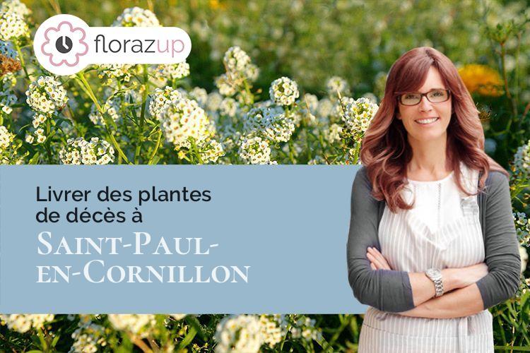 coeur de fleurs pour un enterrement à Saint-Paul-en-Cornillon (Loire/42240)