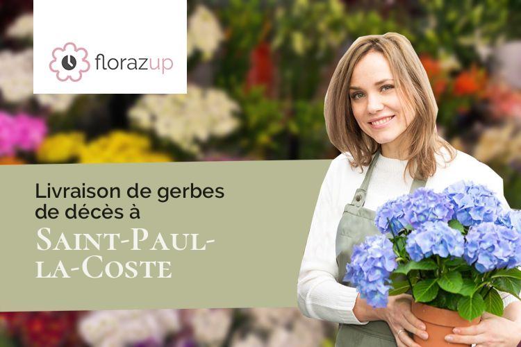 compositions florales pour un deuil à Saint-Paul-la-Coste (Gard/30480)