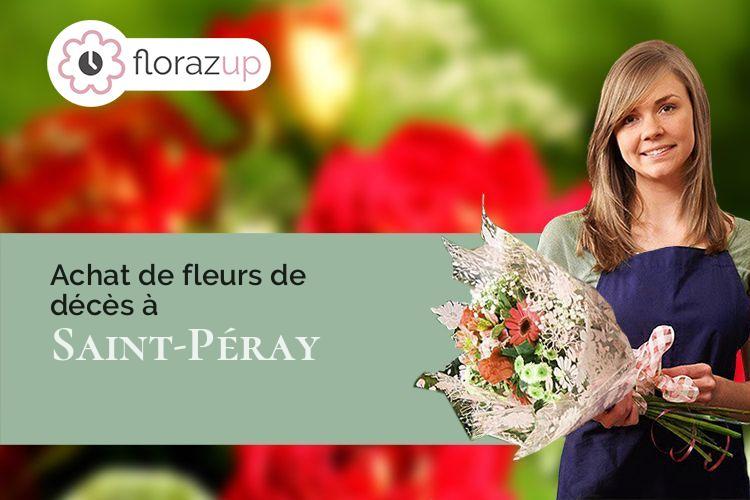 fleurs deuil pour un enterrement à Saint-Péray (Ardèche/07130)