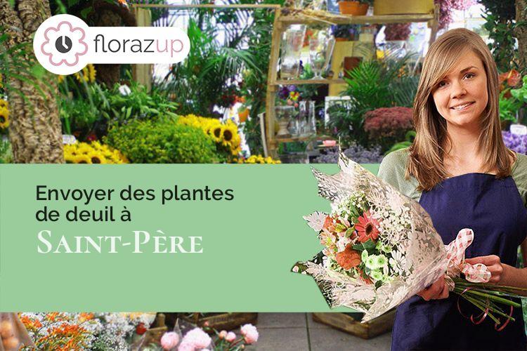 coeur de fleurs pour un deuil à Saint-Père (Nièvre/58200)