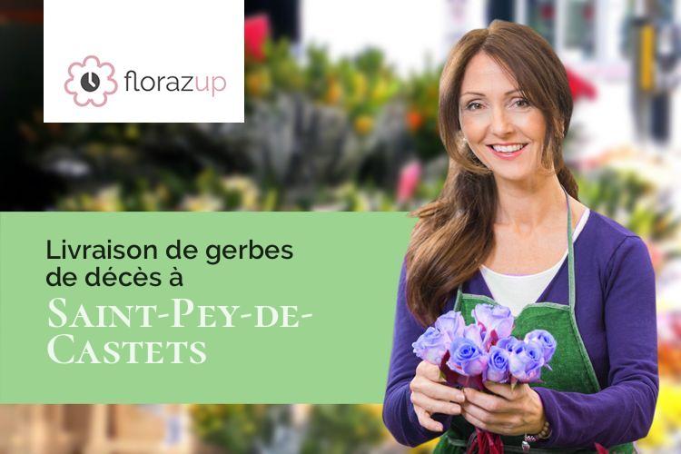 bouquets de fleurs pour des funérailles à Saint-Pey-de-Castets (Gironde/33350)