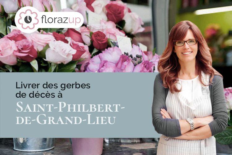 bouquets de fleurs pour des funérailles à Saint-Philbert-de-Grand-Lieu (Loire-Atlantique/44310)