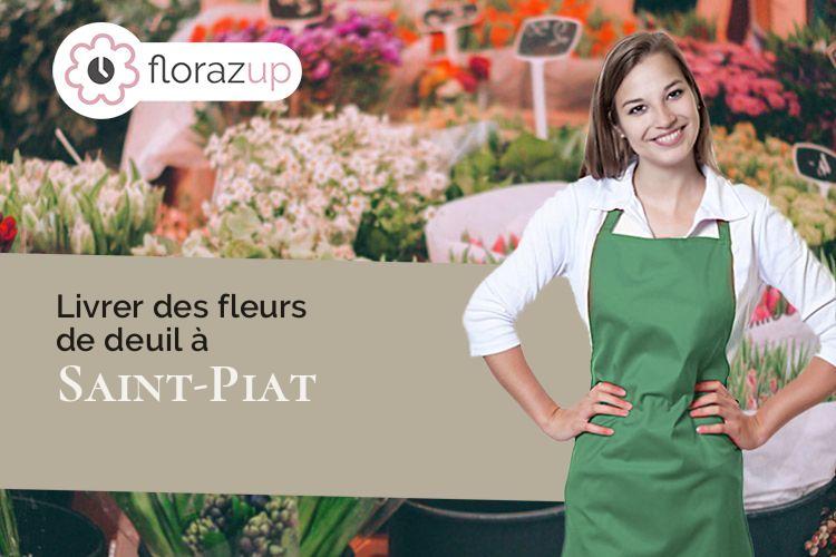 couronnes de fleurs pour un enterrement à Saint-Piat (Eure-et-Loir/28130)