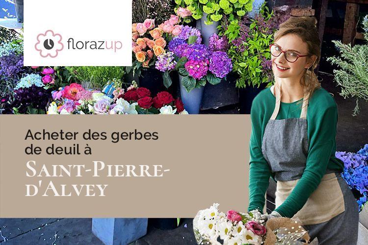 couronnes de fleurs pour un enterrement à Saint-Pierre-d'Alvey (Savoie/73170)