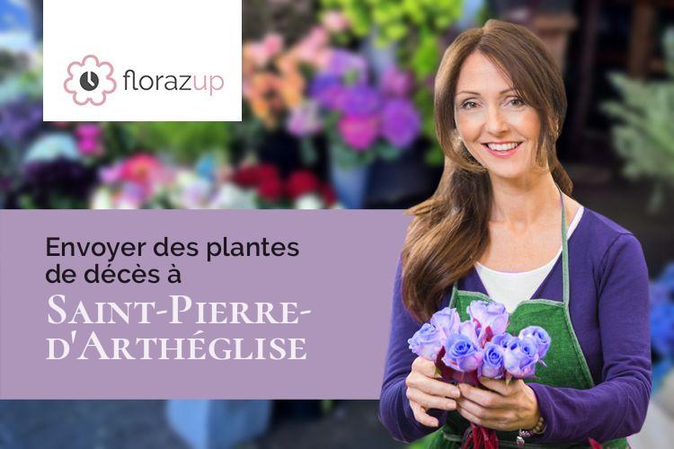 coupes de fleurs pour un décès à Saint-Pierre-d'Arthéglise (Manche/50270)