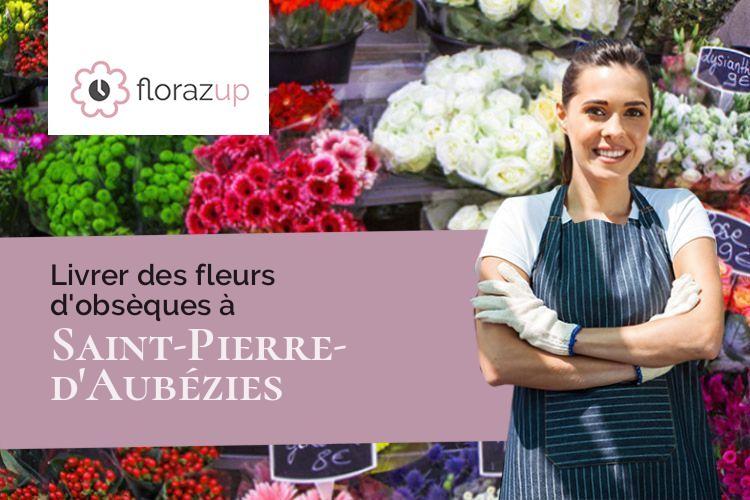 coeurs de fleurs pour un décès à Saint-Pierre-d'Aubézies (Gers/32290)
