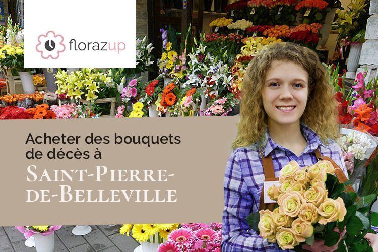 gerbes de fleurs pour des funérailles à Saint-Pierre-de-Belleville (Savoie/73220)