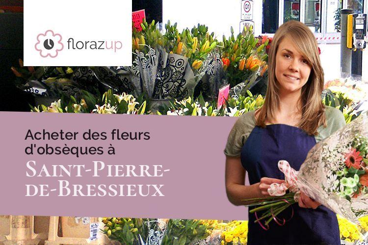 gerbes de fleurs pour des funérailles à Saint-Pierre-de-Bressieux (Isère/38870)