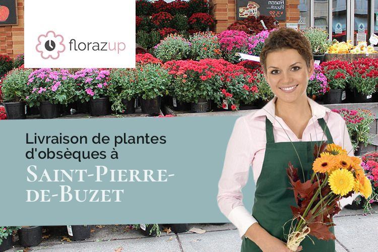 compositions de fleurs pour un enterrement à Saint-Pierre-de-Buzet (Lot-et-Garonne/47160)
