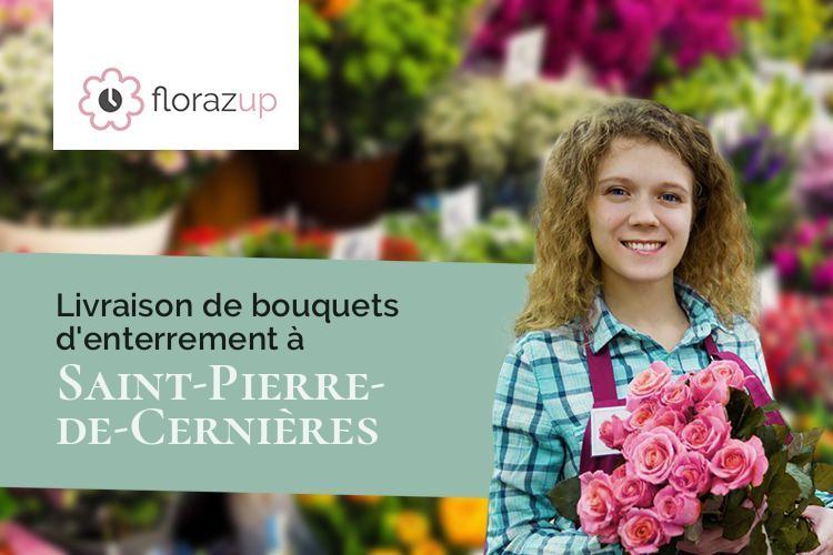 compositions de fleurs pour un enterrement à Saint-Pierre-de-Cernières (Eure/27390)