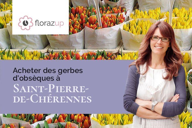 gerbes de fleurs pour des funérailles à Saint-Pierre-de-Chérennes (Isère/38160)