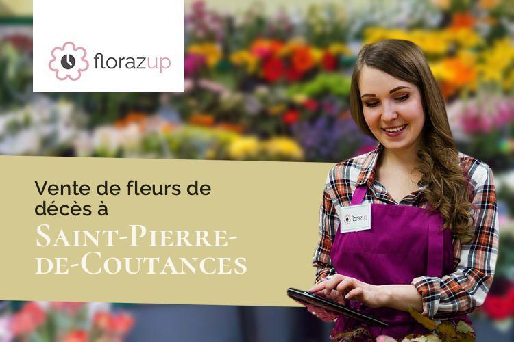 coeurs de fleurs pour un décès à Saint-Pierre-de-Coutances (Manche/50200)