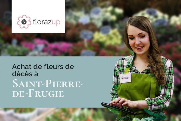 couronnes de fleurs pour des obsèques à Saint-Pierre-de-Frugie (Dordogne/24450)