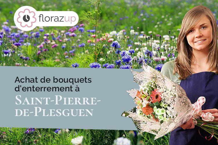 créations florales pour un enterrement à Saint-Pierre-de-Plesguen (Ille-et-Vilaine/35720)