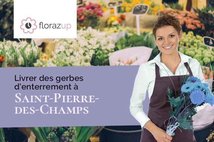 croix de fleurs pour un deuil à Saint-Pierre-des-Champs (Aude/11220)