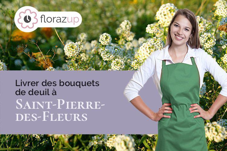 créations florales pour des obsèques à Saint-Pierre-des-Fleurs (Eure/27370)