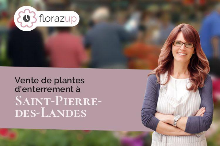 couronnes florales pour un enterrement à Saint-Pierre-des-Landes (Mayenne/53500)