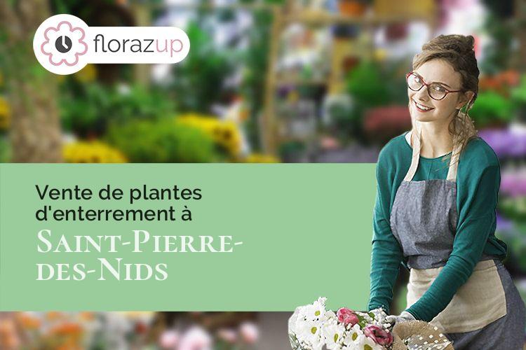 compositions de fleurs pour un deuil à Saint-Pierre-des-Nids (Mayenne/53370)