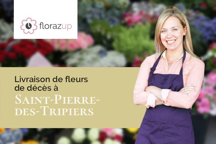 compositions florales pour un enterrement à Saint-Pierre-des-Tripiers (Lozère/48150)