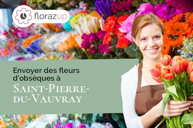 compositions de fleurs pour des obsèques à Saint-Pierre-du-Vauvray (Eure/27430)