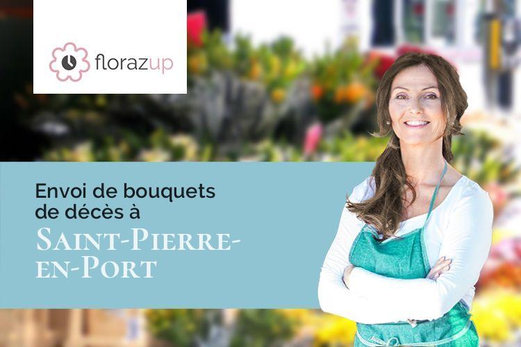 bouquets de fleurs pour un deuil à Saint-Pierre-en-Port (Seine-Maritime/76540)