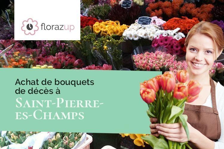 fleurs deuil pour des obsèques à Saint-Pierre-es-Champs (Oise/60850)