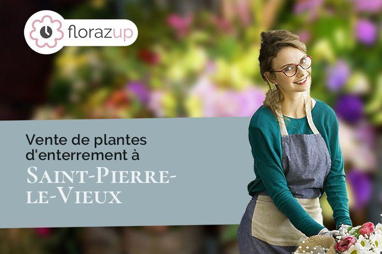 gerbes de fleurs pour un enterrement à Saint-Pierre-le-Vieux (Vendée/85420)