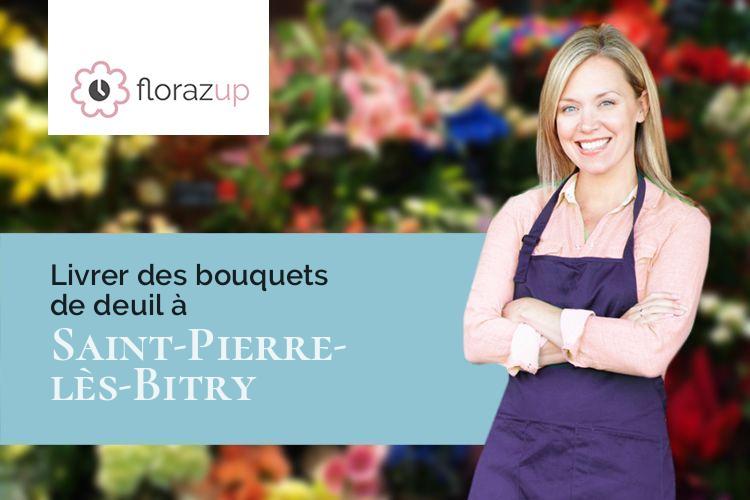 coeurs de fleurs pour des funérailles à Saint-Pierre-lès-Bitry (Oise/60350)