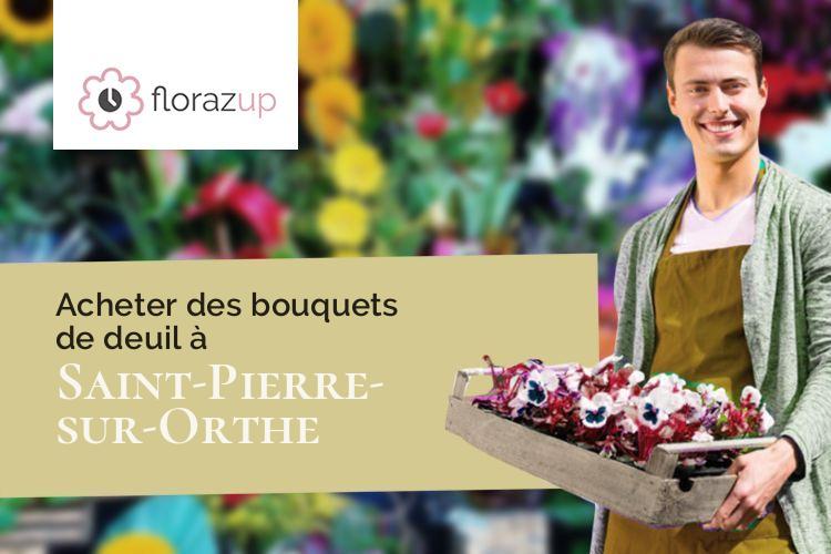 compositions florales pour un enterrement à Saint-Pierre-sur-Orthe (Mayenne/53160)