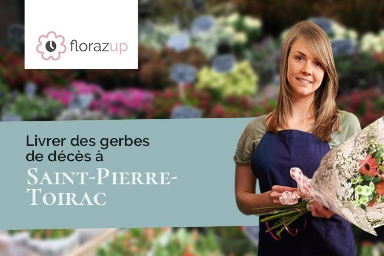 fleurs deuil pour un décès à Saint-Pierre-Toirac (Lot/46160)