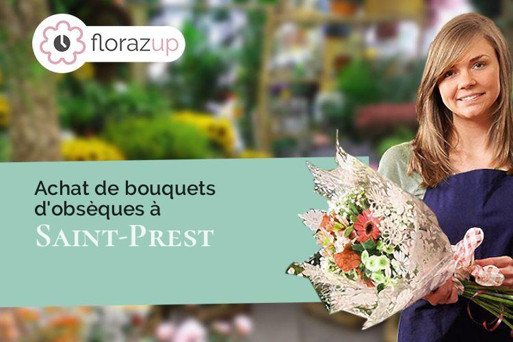 fleurs deuil pour un décès à Saint-Prest (Eure-et-Loir/28300)