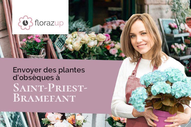 couronnes florales pour des obsèques à Saint-Priest-Bramefant (Puy-de-Dôme/63310)