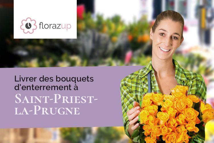créations florales pour un deuil à Saint-Priest-la-Prugne (Loire/42830)