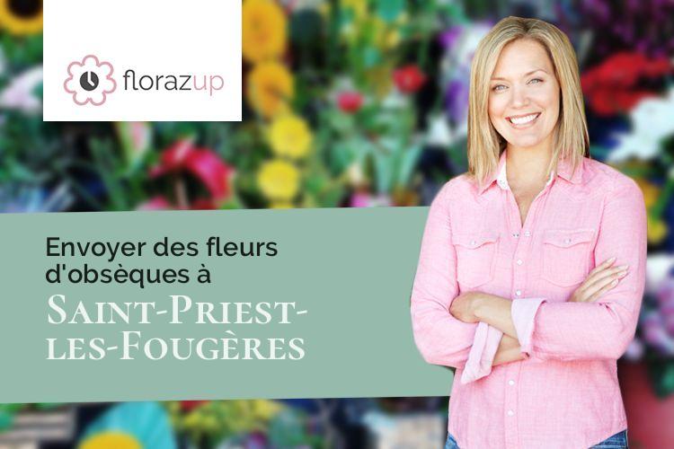 compositions de fleurs pour des obsèques à Saint-Priest-les-Fougères (Dordogne/24450)