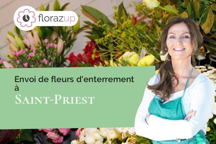 compositions florales pour un décès à Saint-Priest (Rhône/69800)