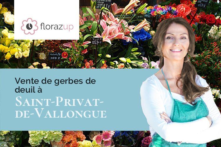 créations florales pour un deuil à Saint-Privat-de-Vallongue (Lozère/48240)