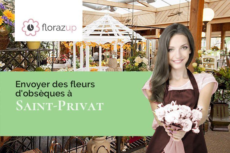 couronnes florales pour un enterrement à Saint-Privat (Hérault/34700)