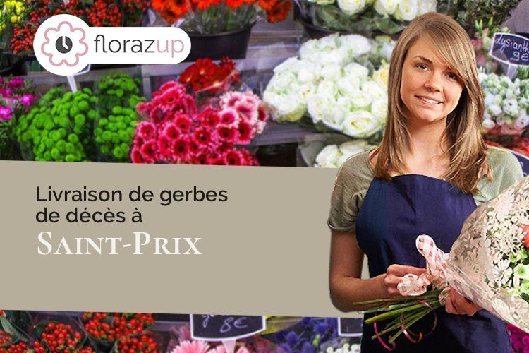 créations de fleurs pour un décès à Saint-Prix (Val-d'Oise/95390)