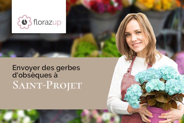 couronnes florales pour des obsèques à Saint-Projet (Lot/46300)