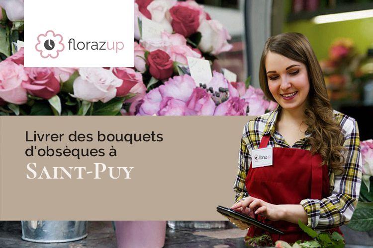 couronnes florales pour des funérailles à Saint-Puy (Gers/32310)