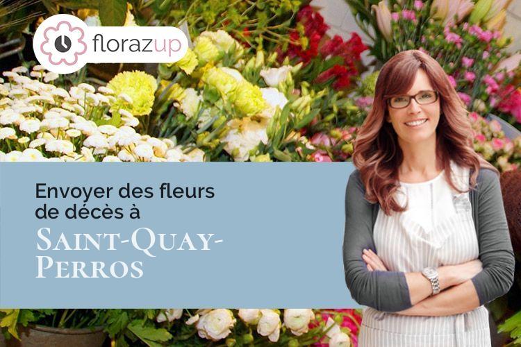 couronnes florales pour des obsèques à Saint-Quay-Perros (Côtes-d'Armor/22700)