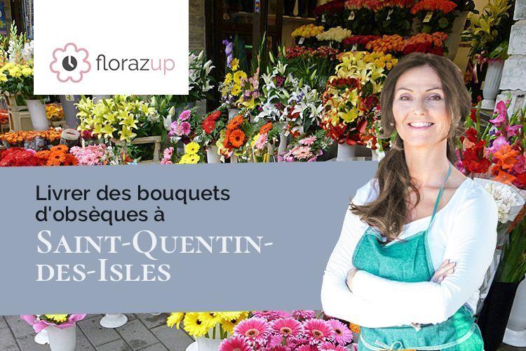 gerbes de fleurs pour un deuil à Saint-Quentin-des-Isles (Eure/27270)