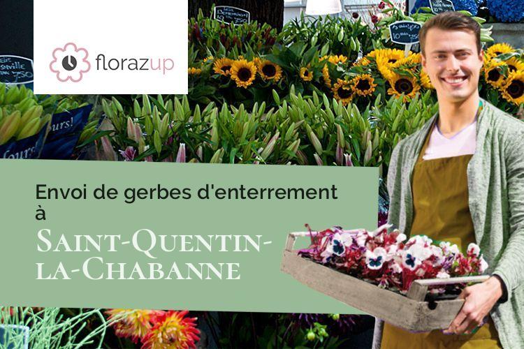 compositions de fleurs pour des obsèques à Saint-Quentin-la-Chabanne (Creuse/23500)