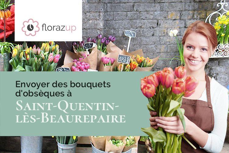 coeurs de fleurs pour un deuil à Saint-Quentin-lès-Beaurepaire (Maine-et-Loire/49150)