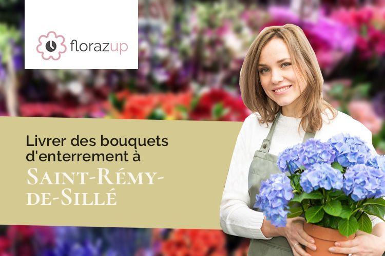 couronnes de fleurs pour un deuil à Saint-Rémy-de-Sillé (Sarthe/72140)