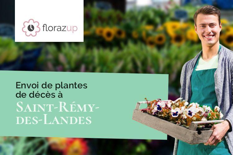 compositions de fleurs pour un deuil à Saint-Rémy-des-Landes (Manche/50580)