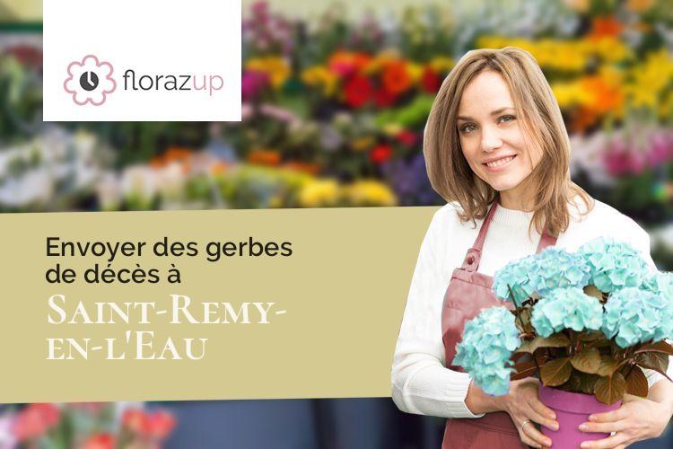 compositions florales pour un décès à Saint-Remy-en-l'Eau (Oise/60130)